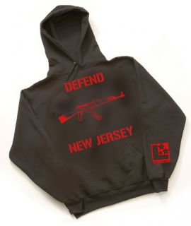 Custom Defend New Jersey AK 47 Machine Gun Sweatshirt/Hoodie. NJ