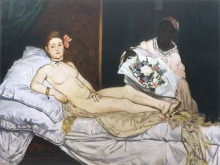 Manet Olympia Framed Canvas Giclee Art Repro