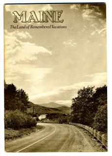 Maine The Land of Remembered Vacations 1930s Sepia Tone Photo Book