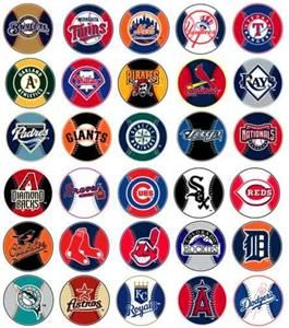 MLB Major League Baseball Prismatic Stickers 30 Teams