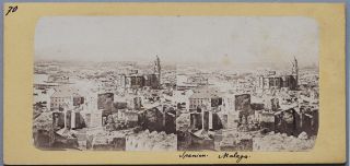 Early vint 1860s SV Spain Malaga Panorama