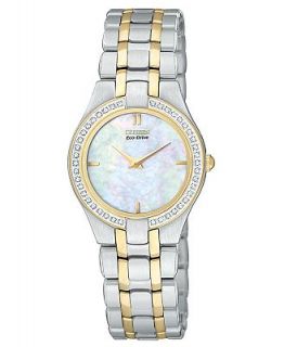 Citizen Watch, Womens Stiletto Diamond Accent Two Tone Stainless
