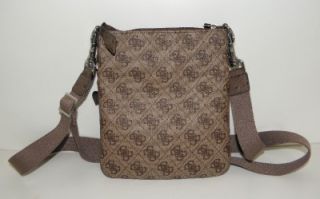 New Guess B Marciano Brown Signature Tryst Crossbody Mini Bag