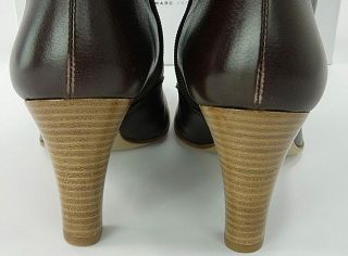 Marc Jacobs Womens Brown Leather Lace Up Zipper Heels Ankle Boots