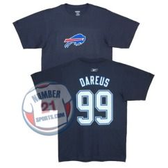 Buffalo Bills Marcell Dareus Navy Name and Number T Shirt