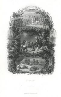 Antique Marengo Allegorical Allegory RARE Napoleon Art Engraving Print