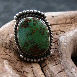 Herman Smith Sterling Silver Kings Manassa Turquoise Ring