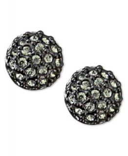 INC International Concepts Earrings, Black Diamond Button Earrings