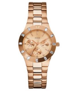 GUESS Watch, Womens Rose Gold Tone Stainless Steel Bracelet 36mm
