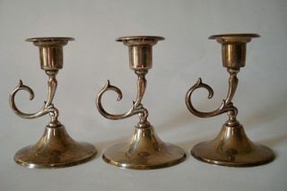 Juventino Lopez Reyes JLR Mexican Sterling Silver Candle Holders