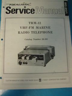 Realistic TRM 12VHF FM Marine Radio Telephone Transceiver 20 201 Ham