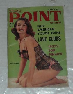 March 1957 Point Digest Mens Magazine Pin UPS Greta Thyssen Marilyn
