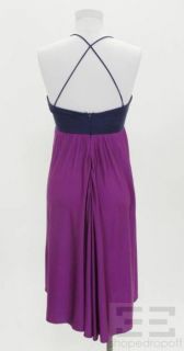 Mara Hoffman Fuchsia Navy Silk Sleeveless Dress Size Small New