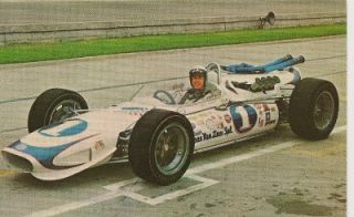 Vintage 1967 Mario Andretti Indianapolis 500 Postcard IndyCar INDY500
