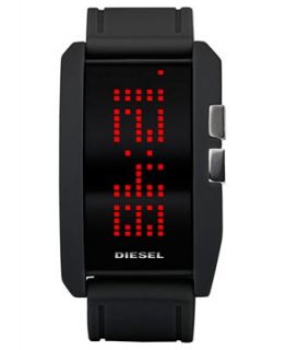 Diesel Watch, Digital Black Silicone Strap 58x36mm DZ7164