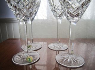 Mint Waterford Crystal Araglin Platinum Goblets 7 7 8 Wine Glasses