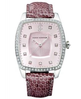 Juicy Couture Watch, Womens HRH White Embossed Rubber Strap 38mm