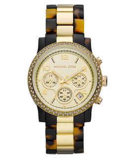 Michael Kors Watch, Womens Chronograph Gold Tone Stainless Steel and