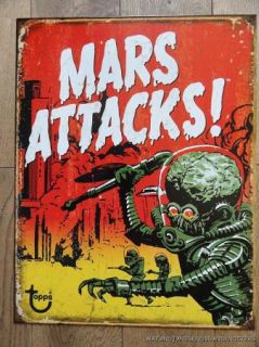 Large Mars Attacks Decorative Metal Wall Sign
