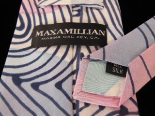 Extremely Rare & Vintage MAXAMILLIAN of Marina del Rey Ca. Silk Ties