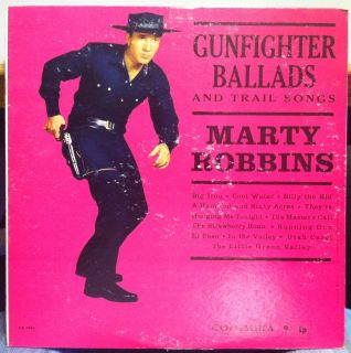 Marty Robbins Gunfighter Ballads LP VG CL 1349 Vinyl 1959 Record 6 Eye
