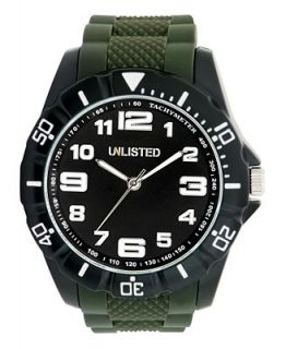 Unlisted Watch, Mens Green Silicone Strap 48mm UL1210