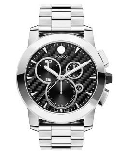 Movado Watch, Mens Swiss Chronograph Vizio Stainless Steel Bracelet