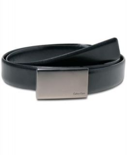 Calvin Klein Reversible Leather 4 Way Plaque Buckle Belt   Mens Belts