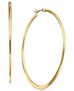 Michael Kors Earrings, Thin Gold Tone Hoop Earrings   Fashion Jewelry