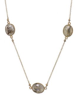 Studio Silver 18k Gold Over Sterling Silver Necklace, Labradorite