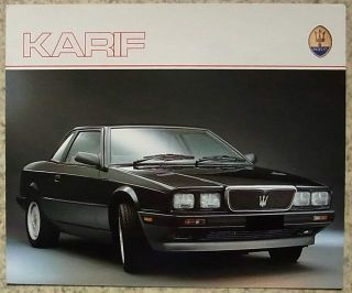Maserati Karif Car Sales Brochure c1990 V362