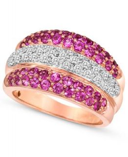 Le Vian 18k Rose Gold Ring, Pink Sapphire (1 1/2 ct. t.w.) and Diamond