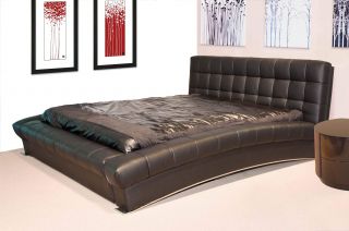 Diamond Sofa Belaire Queen Bonded Leather Tufted Bed Black