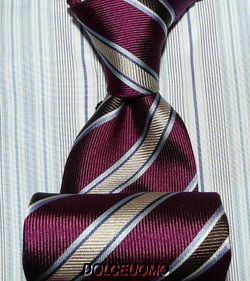 New $170 Massimo Bizzocchi KITON Silk Tie Gorgeous Stripes M19