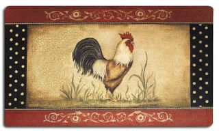 Kitchen Cushion Mat Rooster Rug Country Fatigue Mat Laundry Rug