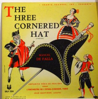 Martinon de Falla Three Cornered Hat LP VG Urlp 7034 Vinyl 1952 Record