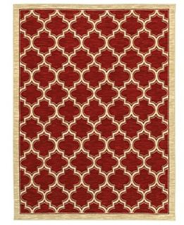 Shaw Living Area Rug, American Abstracts Collection 01800 Milazzo Red