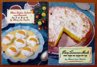 Mary Lee Taylor Vintage Booklets Summertime Recipes