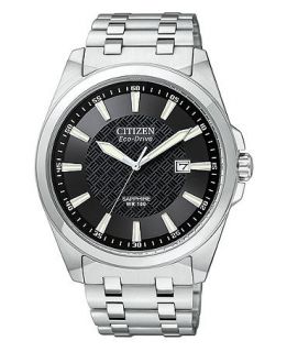 Citizen Watch, Mens Eco Drive Stainless Steel Bracelet 41mm BM7100