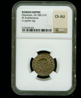 Roman Empire Maximian Ad 286 310 Bi Aurelianianus Reverse Jupiter STG