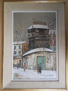 Maurice Utrillo Original Lithograph with Gouache Signed