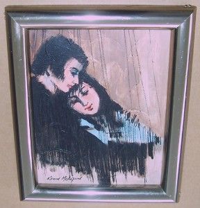 Signed Kevin McAlpin Couple in Love Portrait Painting