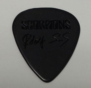 Scorpions Rudolf Schenker Gibson Guitar Pick Black on Black