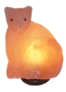Kitty The Cat Crafted Himalayan Ionic Crystal Rock Salt Lamp Animal