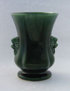 McCoy Vase 8 Tall 282 Authentic 1952 Leaf Berries Leaves Berry Green