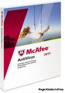 McAfee Antivirus Product Key Card for 2011 1YR 1pc New