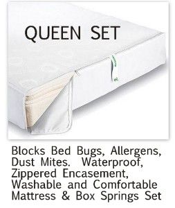 BeneSleep Allergen Bed Bug Mattress & Box Spring Encasements 9 Queen