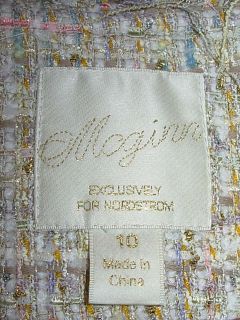 McGinn Sold Out Elizabeth Fantasy Tweed Jacket w Pearl Handbag Chain