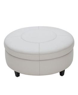 Franchesca Leather Ottoman, Storage 39D x 19H   furniture