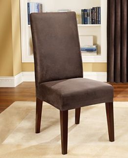 Sure Fit Slipcovers, Stretch Faux Leather Dining Room Chair Cover